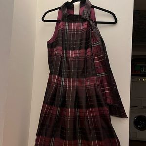 Vince Camuto Red Pleaded Dress Size: 8